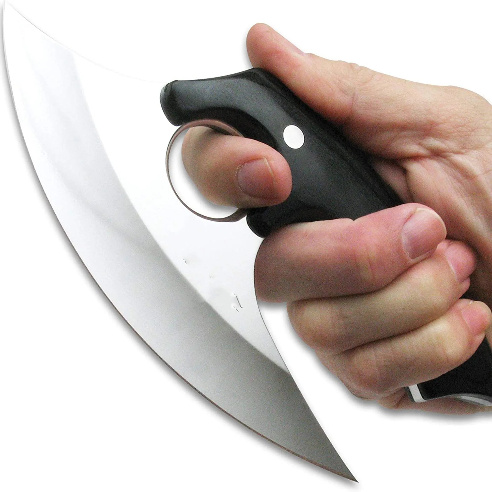 Handmade Kitchen Knife with Leather Sheath Custom High Quality Chef D 2 Steel Pizza Cutter Stainless Steel Handle