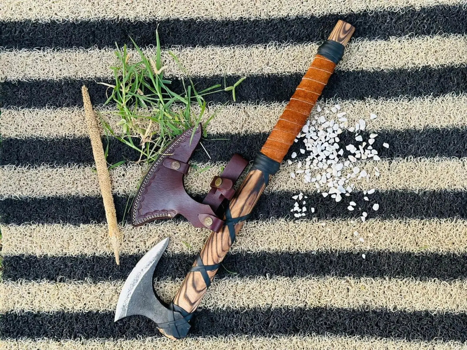 Custom Hand-Forged Viking Axe – Carbon Steel Blade & Ash Wood Handle | Unique Gift for Him