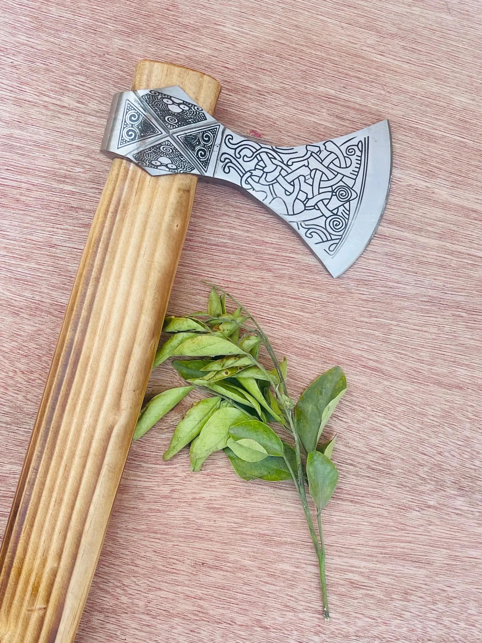 Custom Hand-Forged Viking Axe – Carbon Steel Blade & Ash Wood Handle | Best Gift for Him