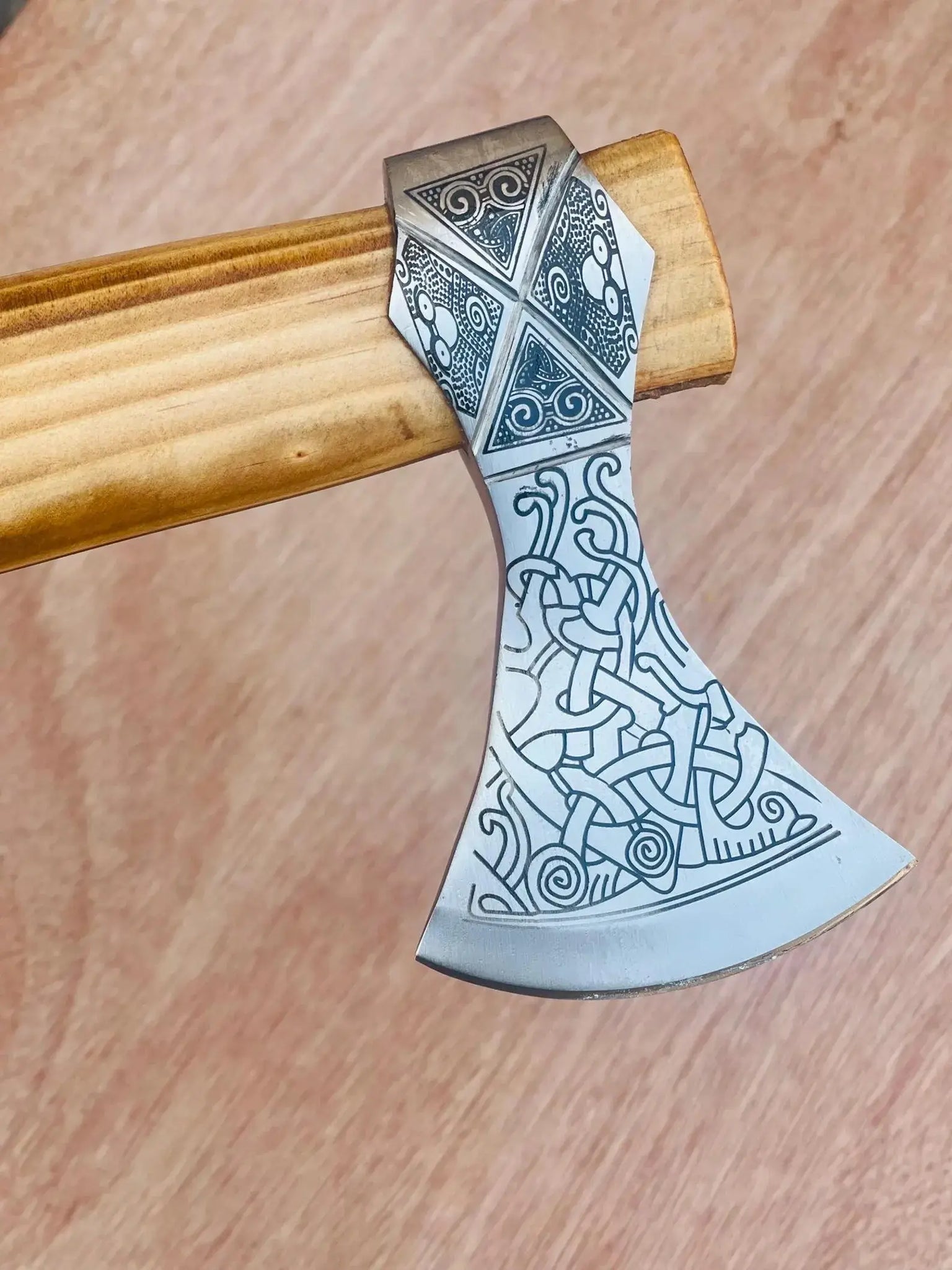 Custom Hand-Forged Viking Axe – Carbon Steel Blade & Ash Wood Handle | Best Gift for Him