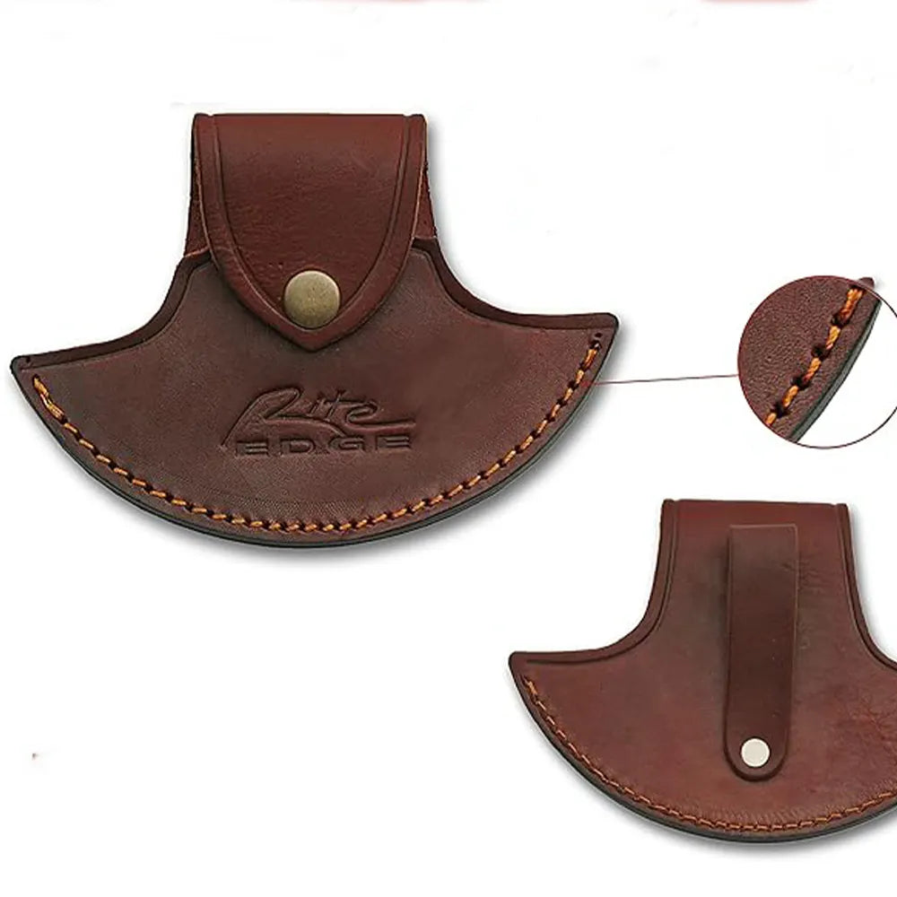 Handmade D2 Steel Chef Knife & Pizza Cutter – Damascus Blade, Bone Handle | Free Leather Sheath