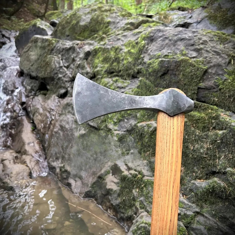 Custom Hand-Forged Viking Axe – Carbon Steel Blade & Ash Wood Handle | Personalized Gift for Him