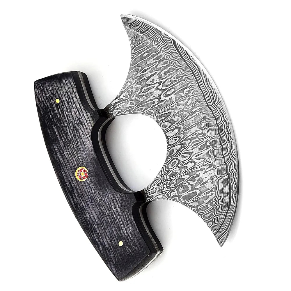 Custom Handmade Viking Pizza Cutter – Steel Chef Knife for Couples | Anniversary Gift with Free Leather Sheath
