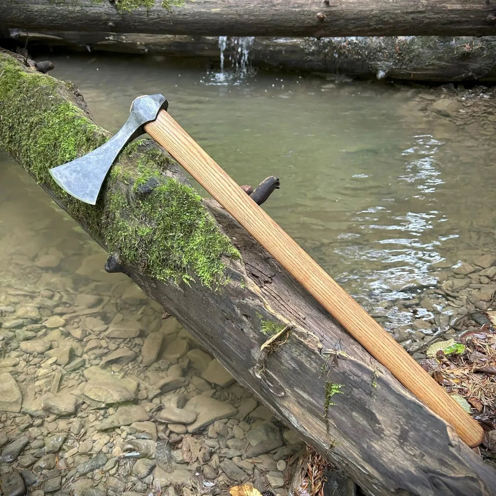 Custom Hand-Forged Viking Axe – Carbon Steel Blade & Ash Wood Handle | Personalized Gift for Him